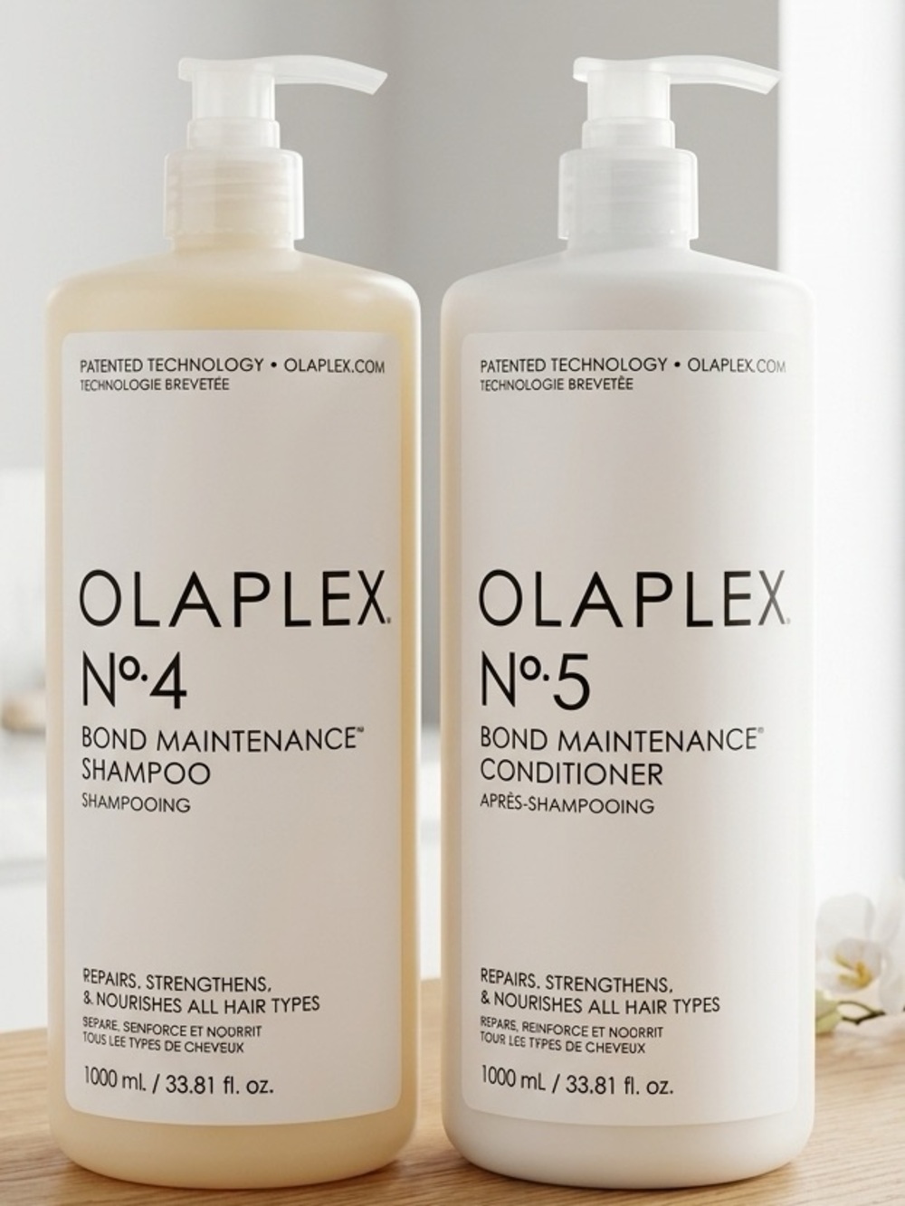 OLAPLEX No.4 & No.5 Bonding Maintenance Shampoo & Conditioner Set (XL BOTTLES)